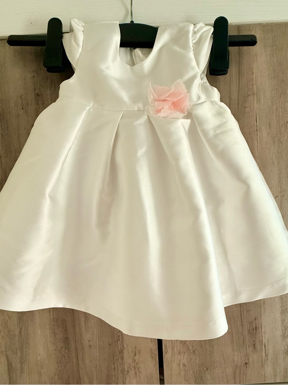 Mayoral White Special Occasion Dress with Pink Floral Accent